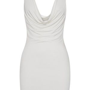 MESHKI Cowl Mini Dress - White